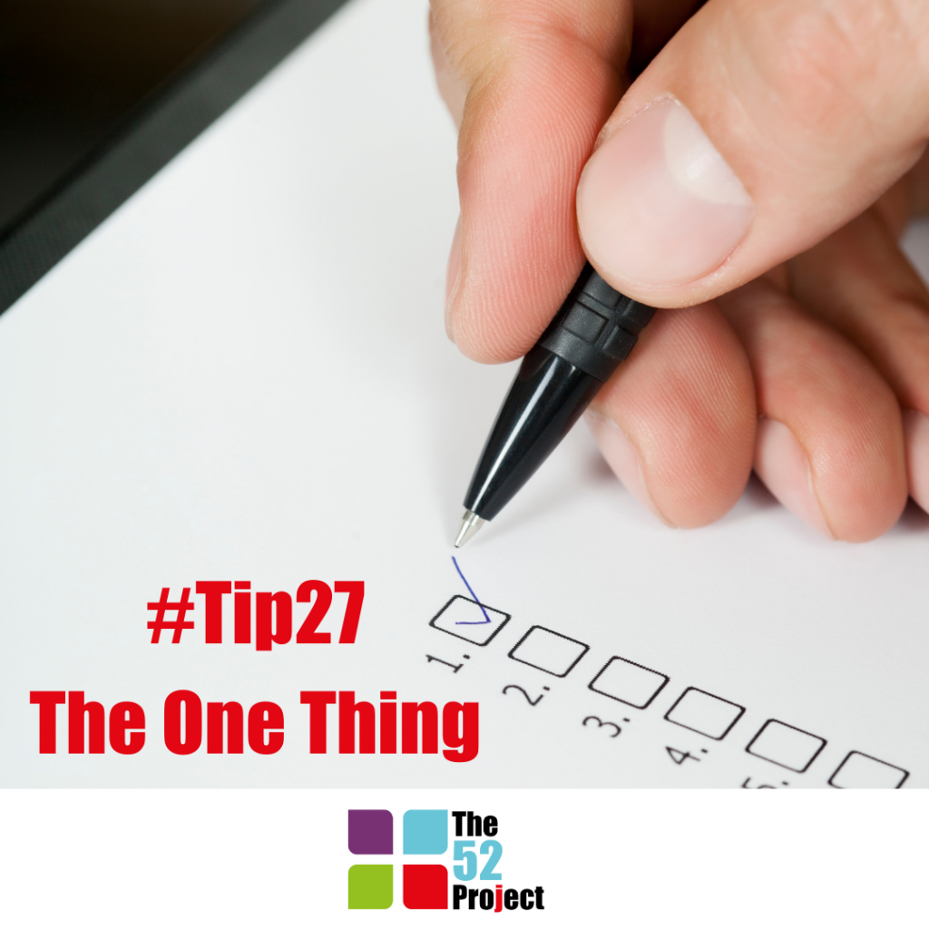 one thing, prioritise, productivity, focus, the 52 project, caroline laycock, dulcie swanston, iain price